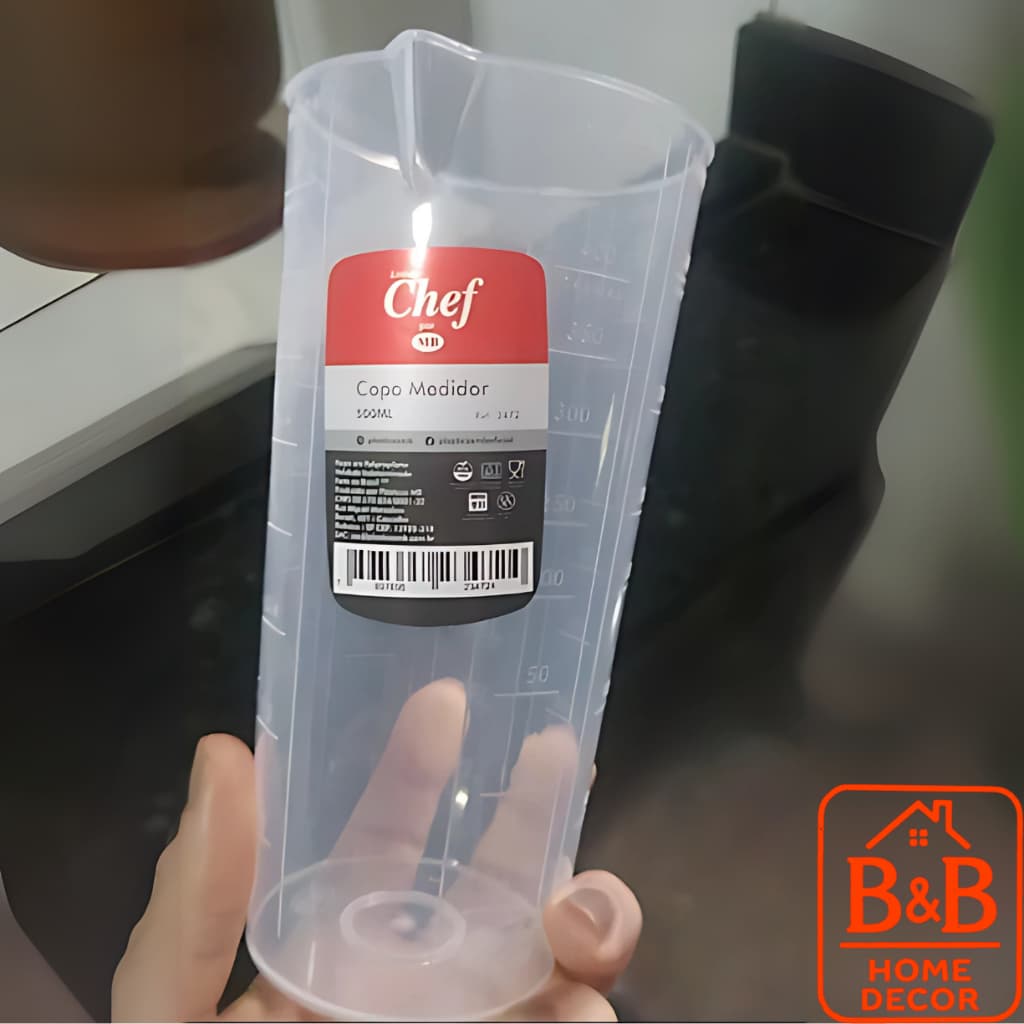 Copo Graduado Medidor 500ml Marcação Xícara Para Cozinha Confeitaria + Brinde Grátis