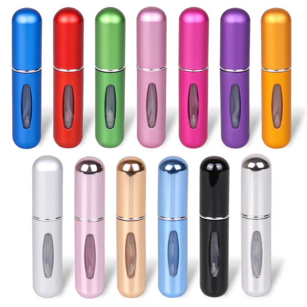 KIT 12 Pcs Porta Perfume Recarregavel Portatil Spray 5ml