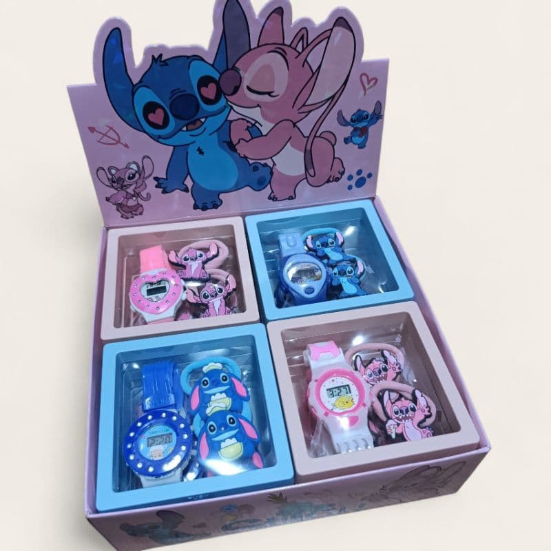 kit relógio Stitch/relógio infantil