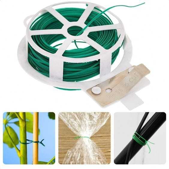 Arame Plastificado verde 30m Western Ideal para Jardinagem, Amarração, Horta, embalagens e Uso geral