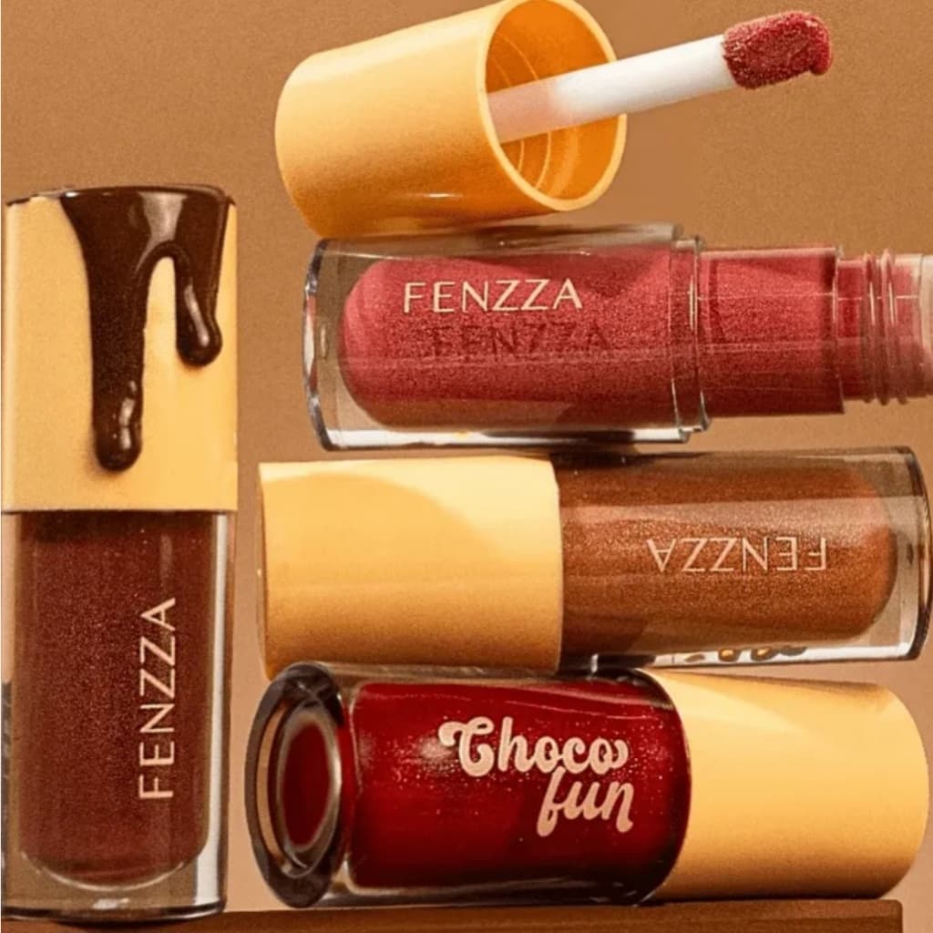 Tint Cream Gloss Brilho Labial Shine Choco Fun Fenzza Make Up