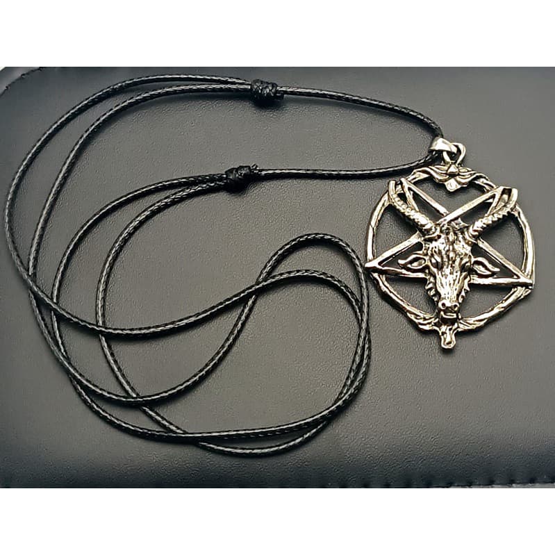 Pingente Pentagrama Invertido Baphomet Bode Goat  Goetia Regulavel