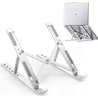 Suporte Para Notebook Base Dobrável de Alumínio Ergonômico Ajustável Fino Portátil Com Estojo-CASAANA