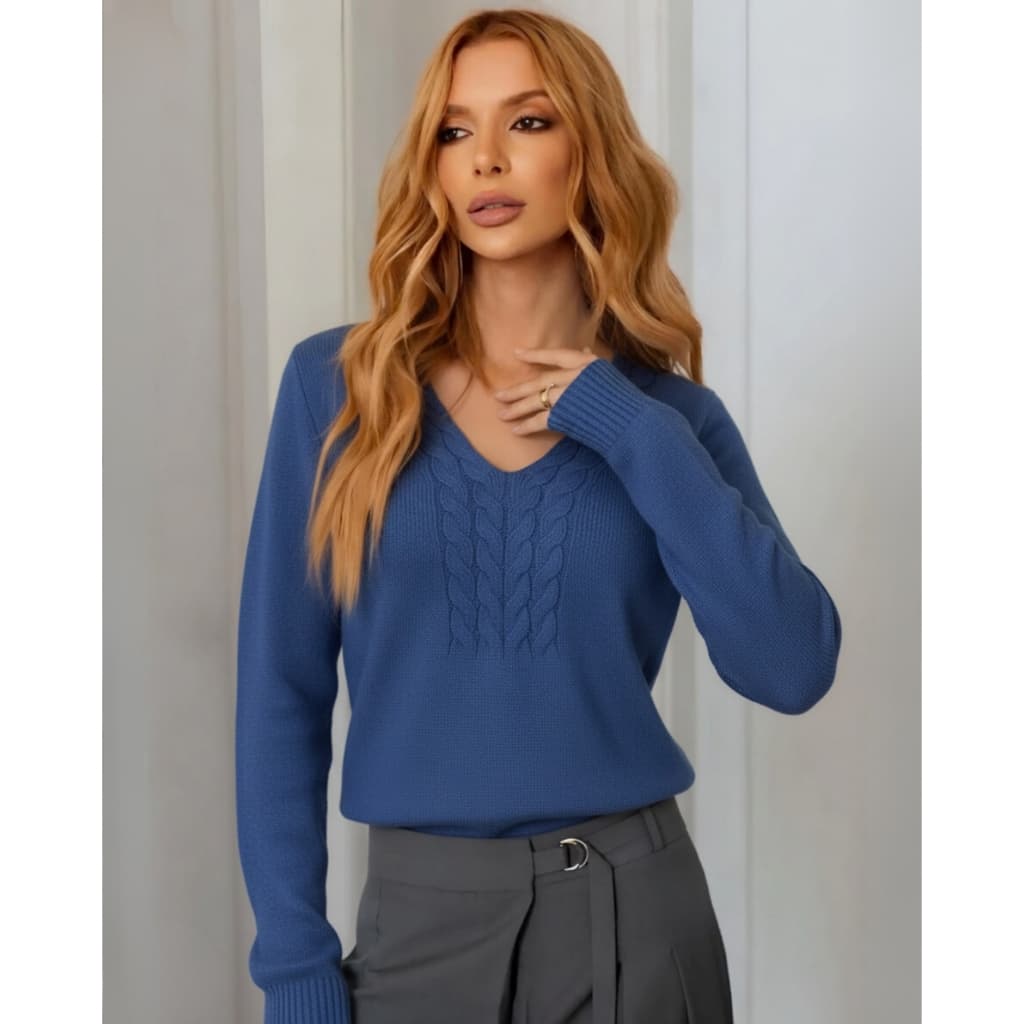 Blusa Feminina Tricot Elegante Casual
