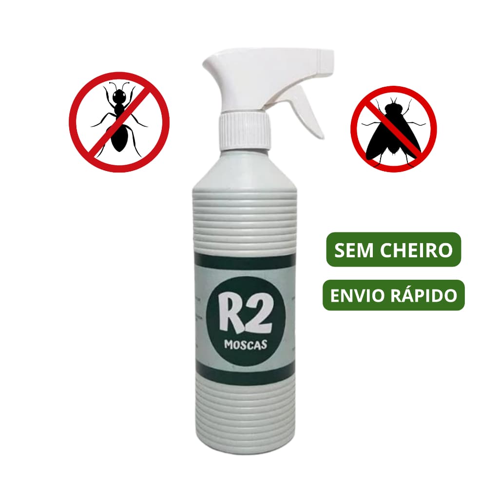 R2 Moscas Repelente sem cheiro com borrifador para uso em casas, mercados, padarias e lojas
