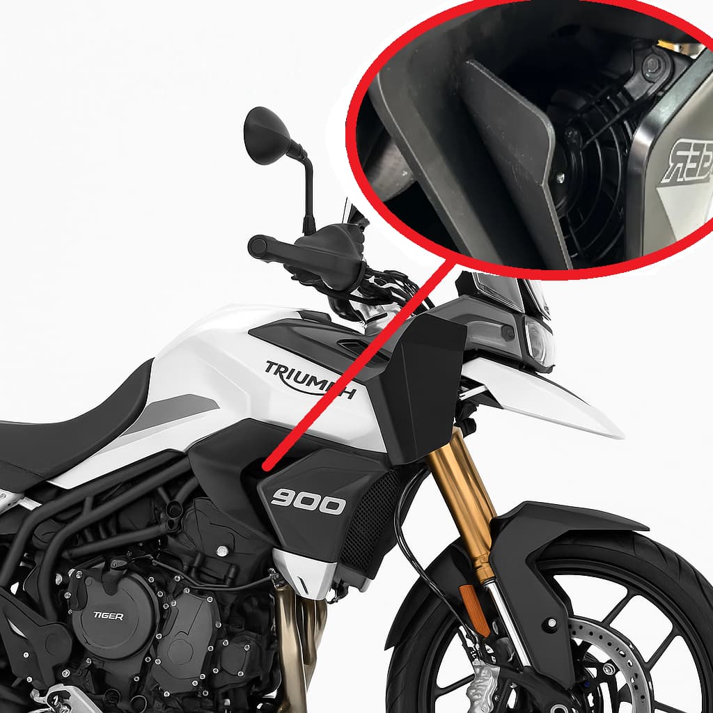 Defletor De Ar Quente / Calor Triumph Tiger 900 Gt 2020 Até 2023