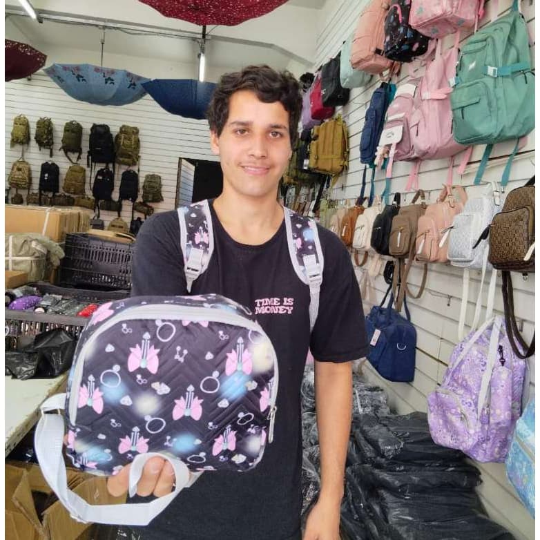 Kit 3 Peças: Mochila  3d Escolar, Impermeavél Reforçada Lancheira Térmica e Estojo Espaçoso Princesa