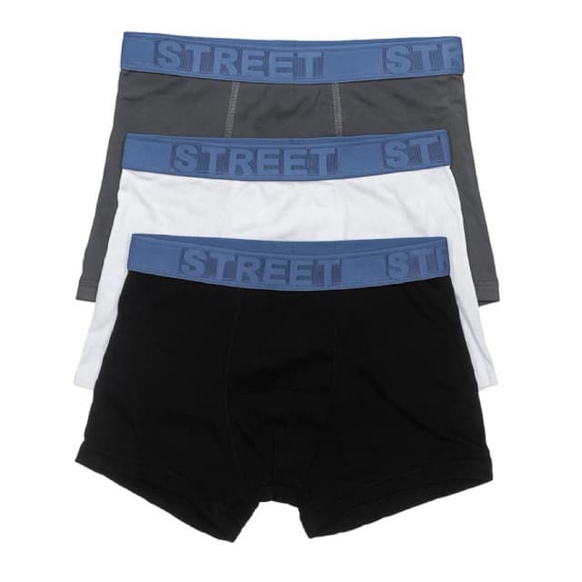 Cueca Boxer Masculina em Algodão kit 3 unidades