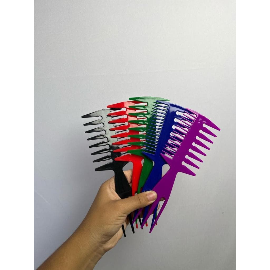 Pente dois lados 3 Funções Garfo Black Power Para Cabelo Afro E Cacheado