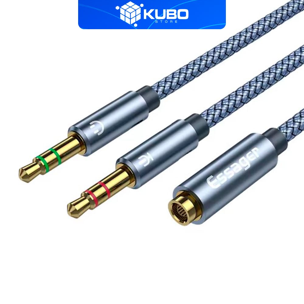 Cabo Y Splitter 3.5mm Audio Stereo para PC/Notebook
