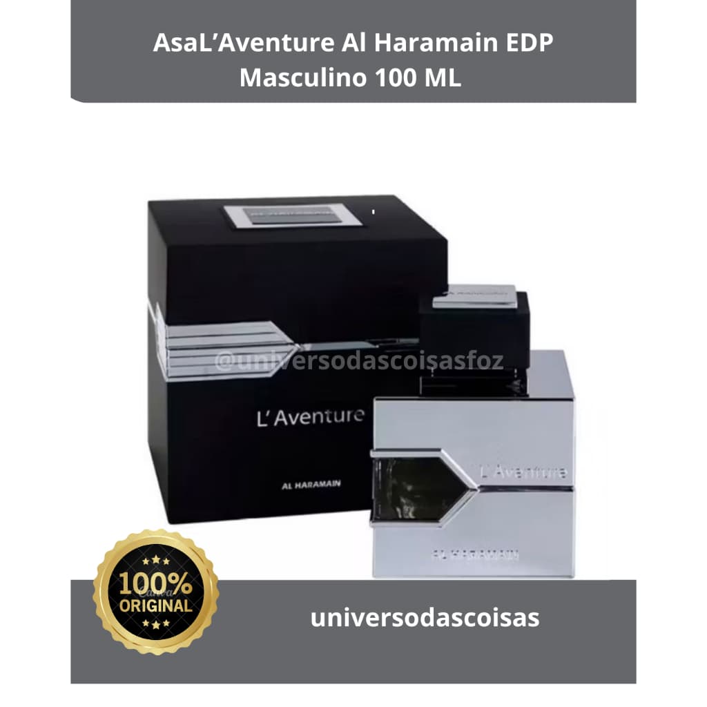 Perfume Arabe L’Aventure Al Haramain 100ml | original , Lacrado, Autêntico
