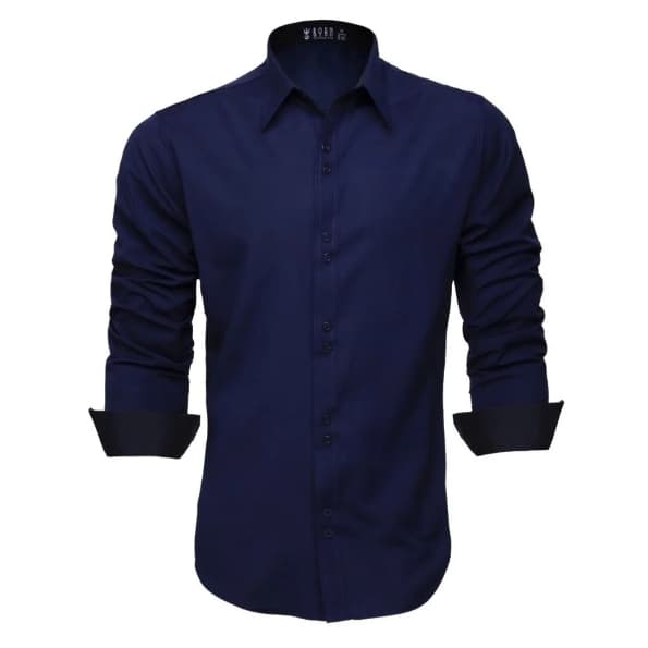 Camisa Social Masculina Manga Longa Slim Casual Luxo
