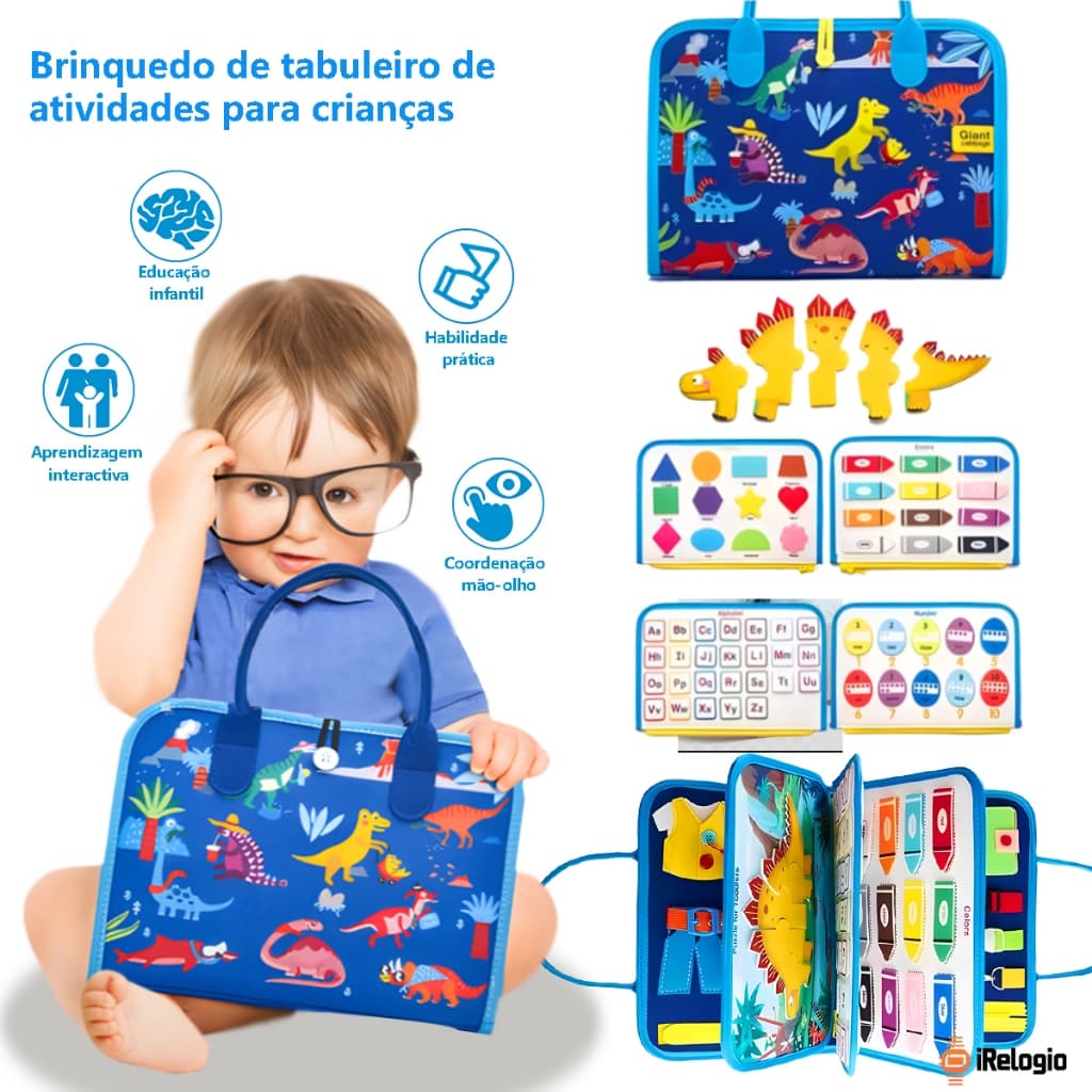 Montessori Busy Board Para Crianças-Brinquedos Sensoriais De Habilidades Básicas A Vida De 3 A 6