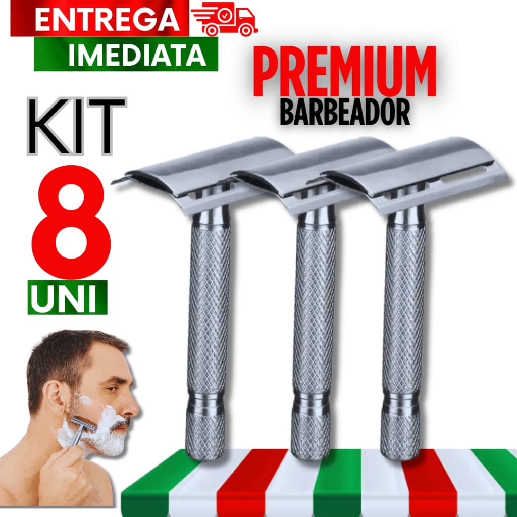 Kit  Aparelho De Barbear Clássico Retro Antigo 08 Unidade Para Barbeador Ótima Qualidade Resistente