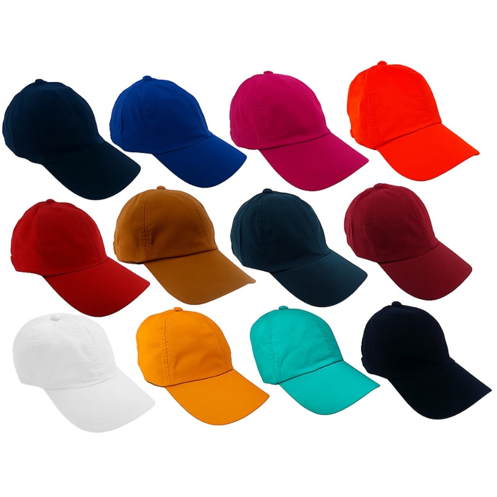 Boné Liso Bordar Personalizar Sem Estampa Sem Detalhes Uniforme Colorido Aba Curva