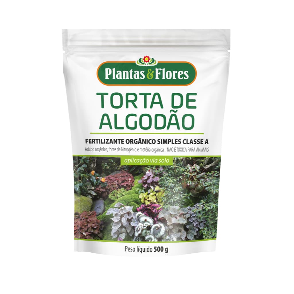 Torta De Algodão 500g Fertilizante Natural Adubo Orgânico Plantas E Flores Bonigo Folhagens Jardim