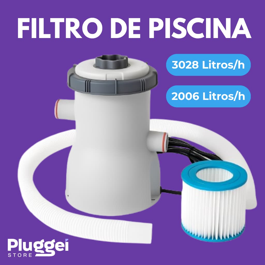 Filtro Para Piscina até 8000L Desmontáveis 2006Litros/h e 3028Litros/h 110/220v