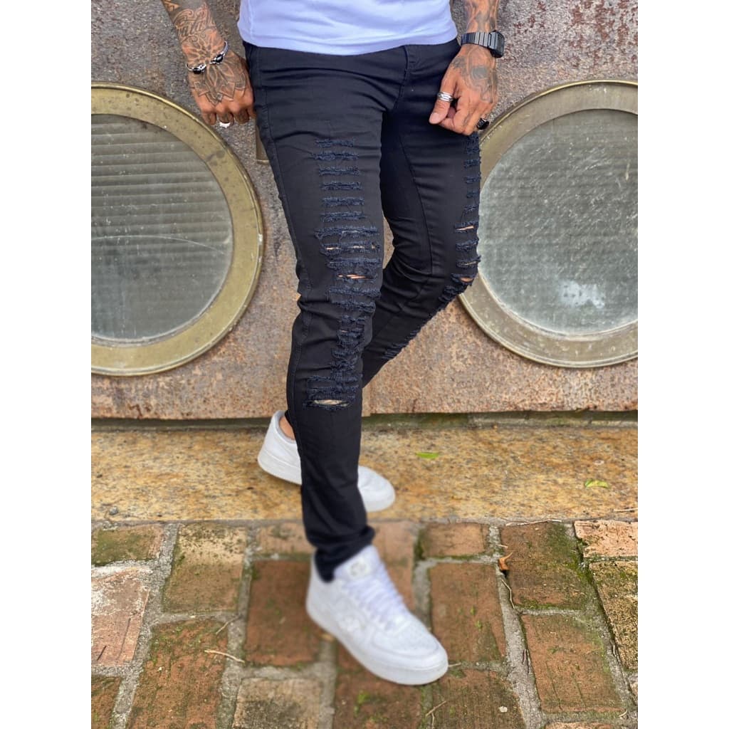 Calça Masculina Jeans Skinny Slim Com Elastano do 38 ao 48