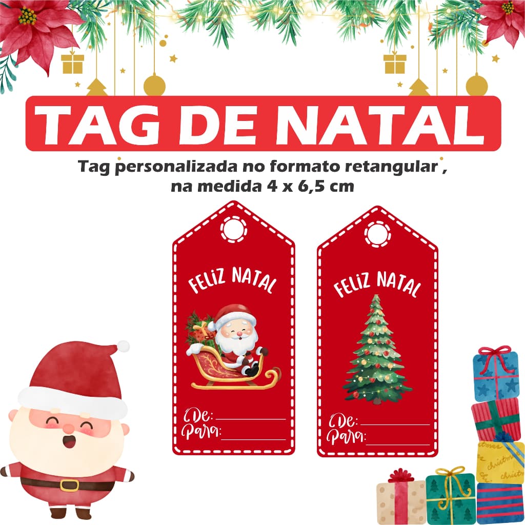 Tag de Natal - Cartão Agradecimento