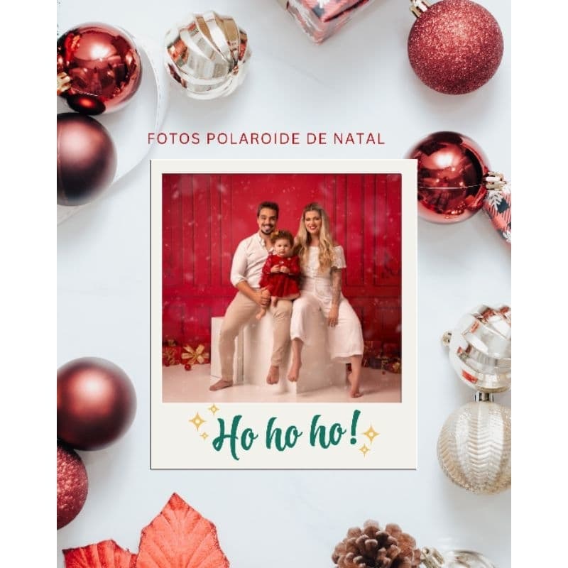 Kit de Mini Fotos edição de Natal - Kit de fotos com tema de Natal - Ideal para presentear quem você ama