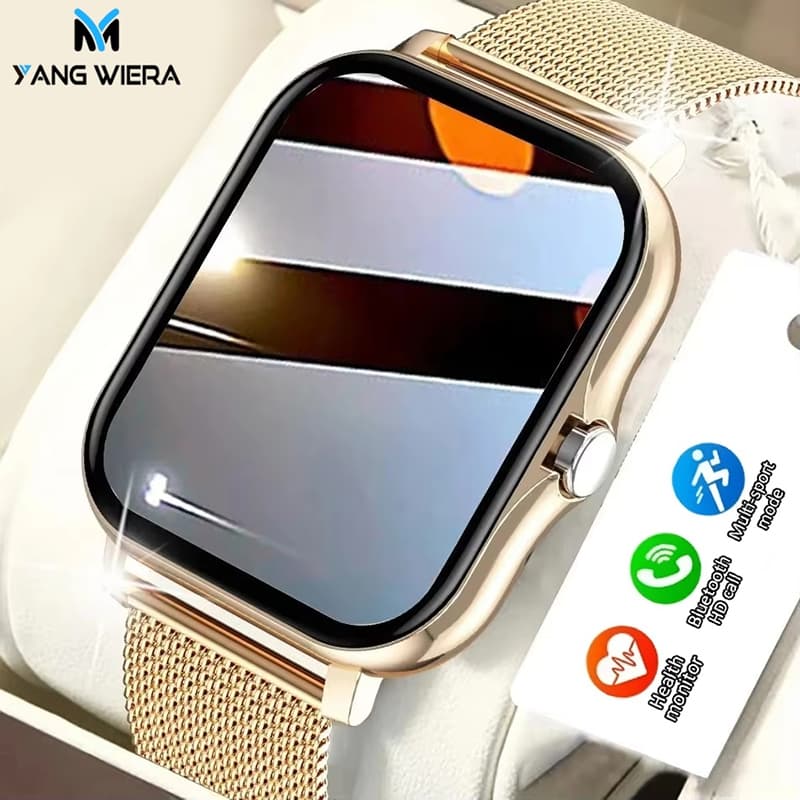 YANG WIERA Relógio feminino watch Chamadas Bluetooth À prova d'água Esportes Fitness Relógio inteligente