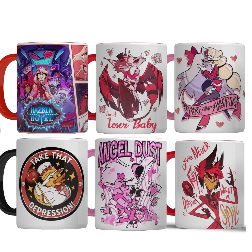 Caneca Hazbin Hotel - Vários Modelos - Caneca de Cerâmica Personalizada