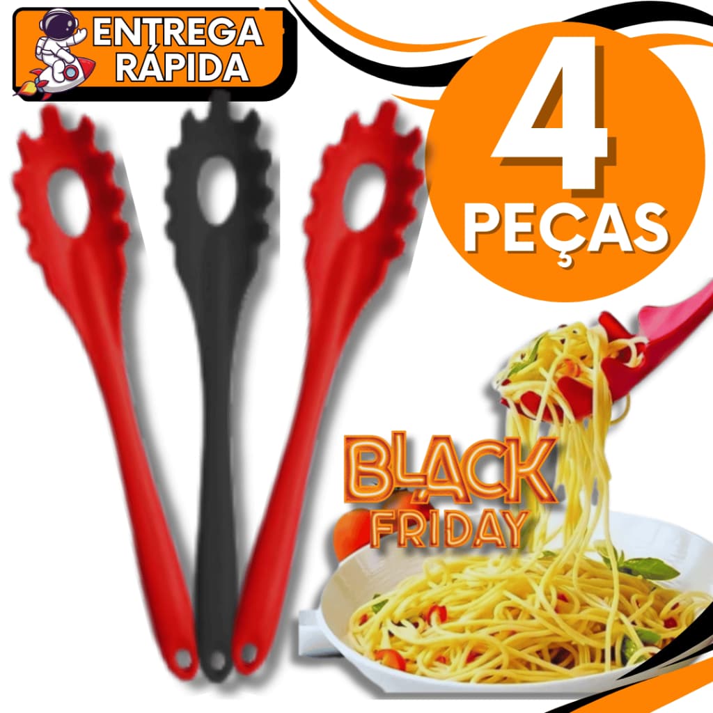 KIT Com 1/2/3/4 Unidades Pegador Massas Macarrão Arroz Silicone Grande Multiuso Premium Variáveis Utilidades Resistente