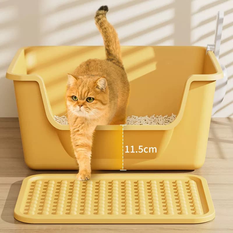 Caixa de Areia para Gatos Bandeja Caixona,  Alta Grande Gigante Bandeja Areia Gato Caixa de areia para gatos semifechada