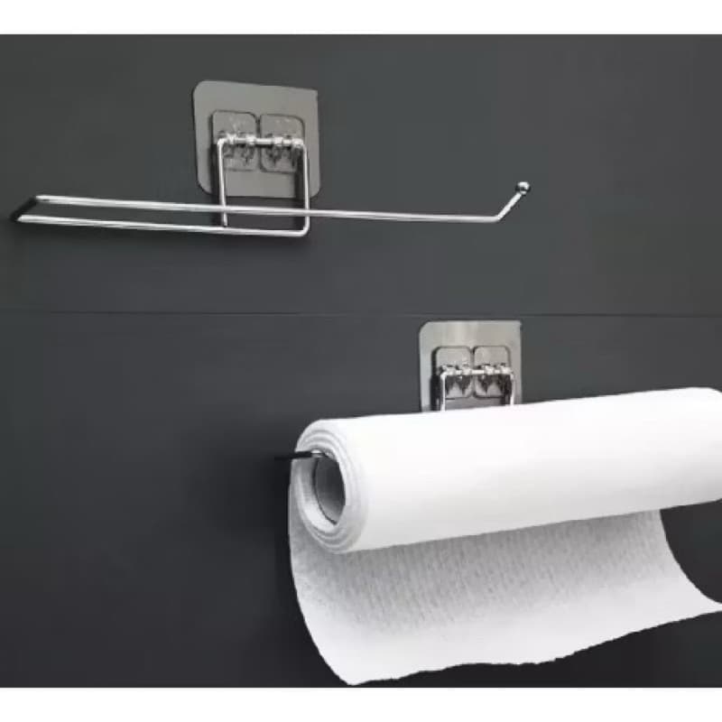 Porta Papel Toalha e Suporte de Filme de Alumínio para Parede de Cozinha