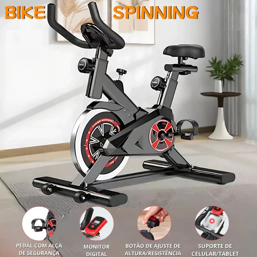 Bicicleta Spinning bicicleta ergometrica Para Exercícios Profissional Sport Suporta até 120kg