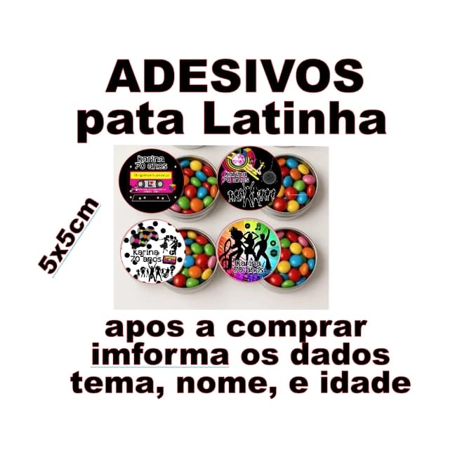 anos  60 70 80 90 Adesivos Personalizados Lembrancinhas Adesivos 5x5cm