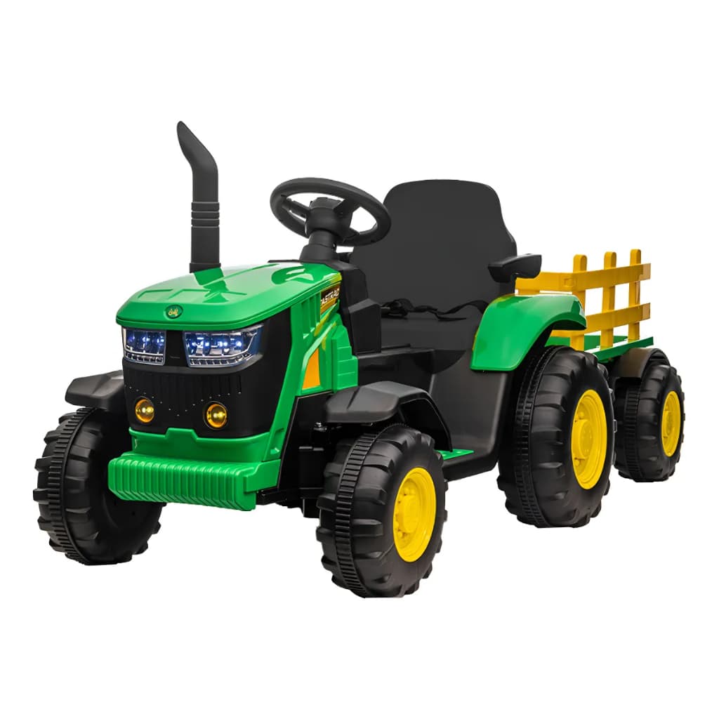 Trator Elétrico Infantil Carrinho Passeio Quadriciclo com Carretinha Controle Remoto Carro 12v Zippy