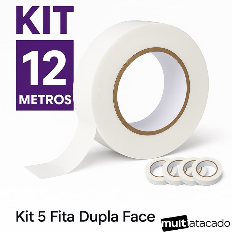 Fita  Dupla Face Espuma 18mm X 3 m - Toke E Crie fita dupla face adesiva autocolante