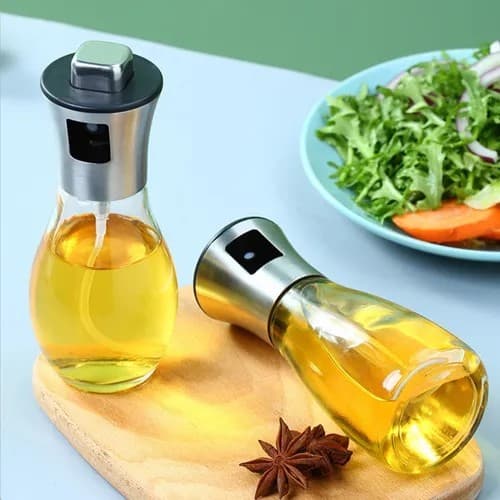 Kit 2 Galheteiro Spray/Borrifador de Vidro de 200ml para Temperos