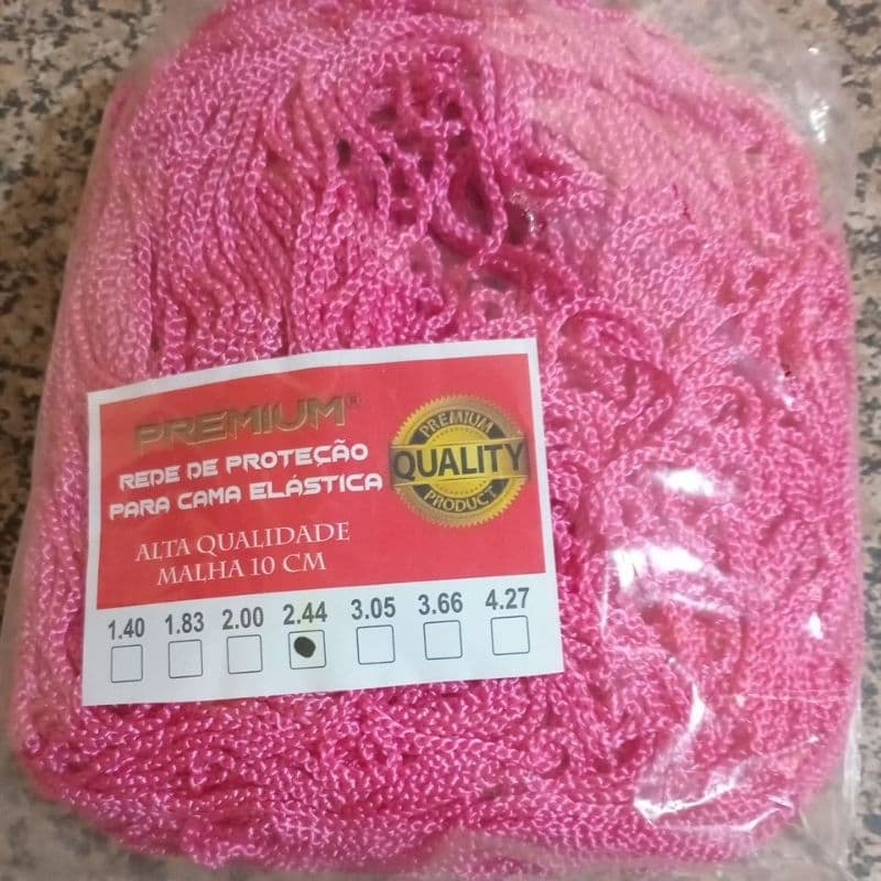 Rede para Cama Elástica de 2.44 ou 3.05 na cor rosa com ziper