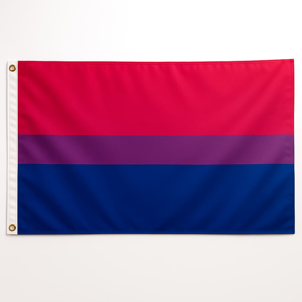 Bandeira LGBT Bissexual C/Anilhas 90 cm x 60 cm Cores Fortes