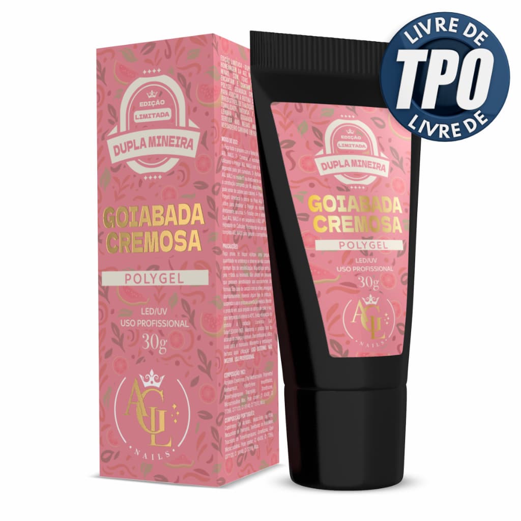 AGL NAILS  Polygel  SEM TPO Goiabada Cremosa 30g -(Edição Limitada - Dupla Mineira)-Unhas Alongamento Gel Manicure