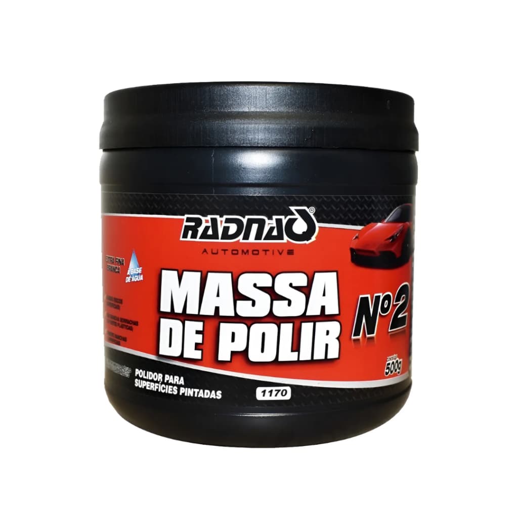Massa De Polir Tira Riscos Pasta N02 Extra Fina Branca 500g - Branco