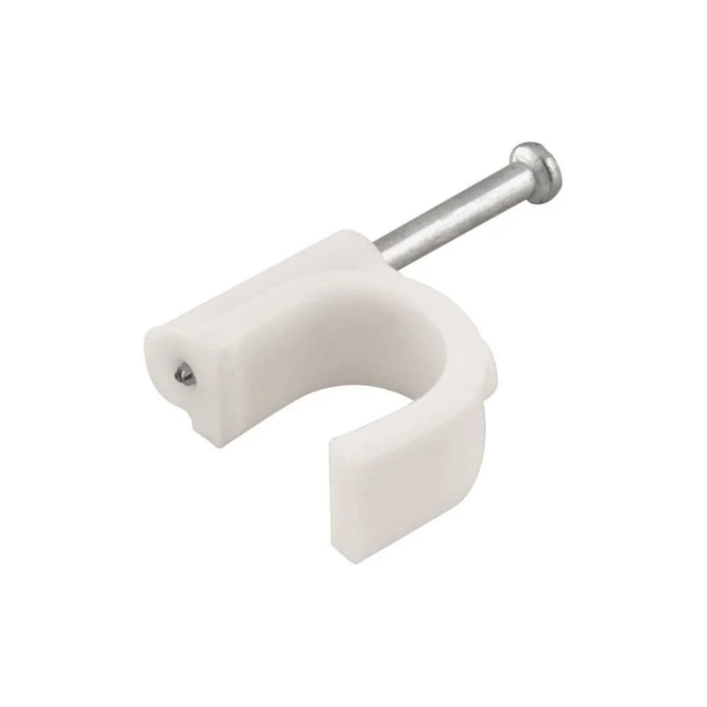 Kit 10 Fixa Fio 4mm Em Nylon com prego