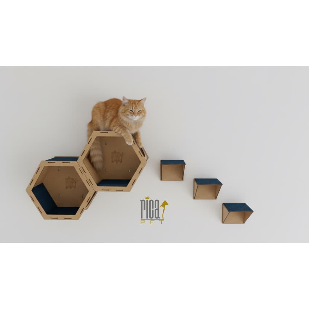 Cama Gato Playground Nicho Caminha Parede Arranhdor Brinquedo