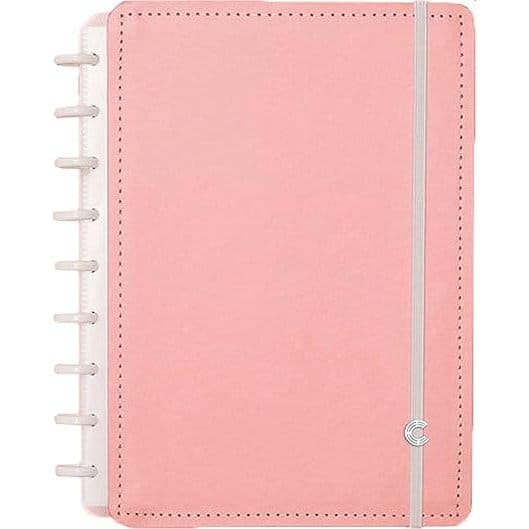 Caderno Inteligente Rose Pastel Médio 80 Folhas 9 discos - Caderno Inteligente