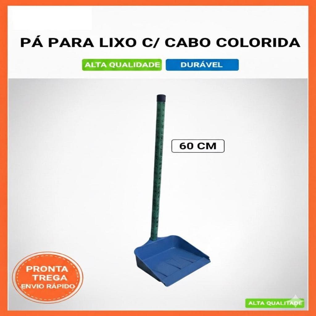 Pá Para Lixo Colorida c/ Cabo