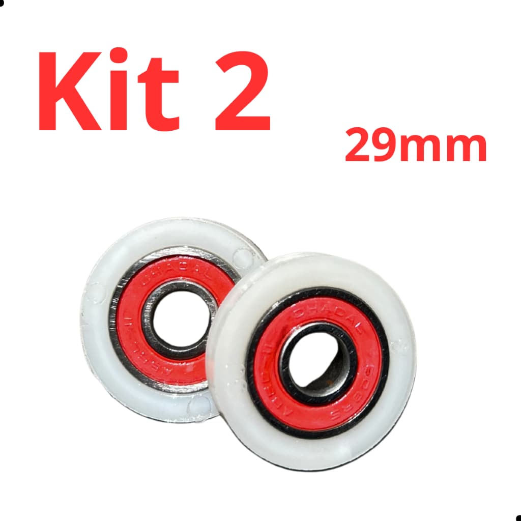 Kit 2 Calço Suporte 29mm com Rolamento 608RS Mancal Ventilador Substitui Bucha Universal Premium