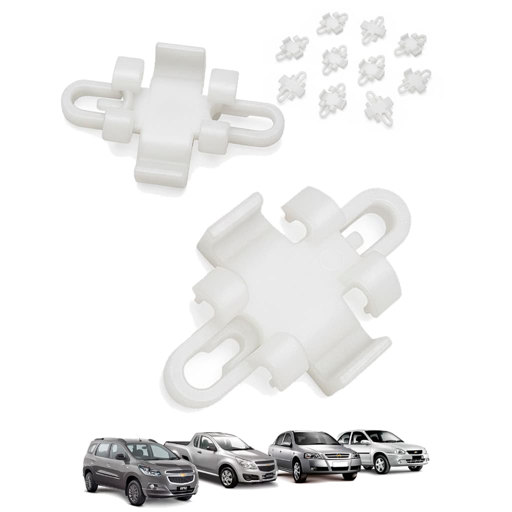 Kit 10 Grampos Soleira Saia Lateral GM Astra Corsa Montana Prisma Spin Vectra