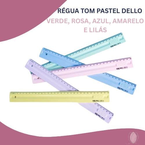 Régua Tom Pastel Dello – Cores Suaves e Modernas