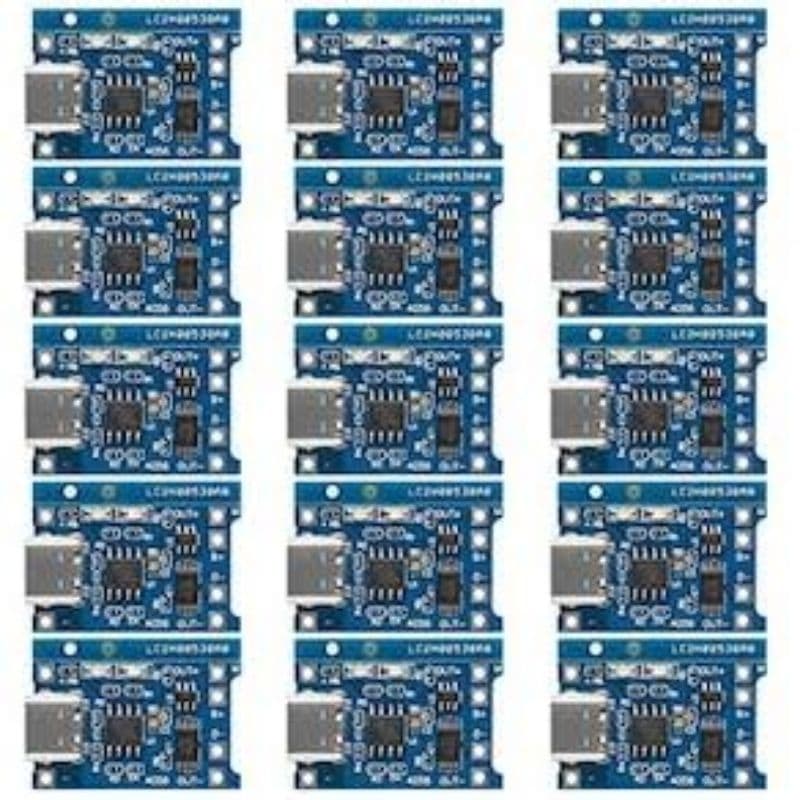 15 unidades TP4056 USB C módulo Carregador para bateria de litio