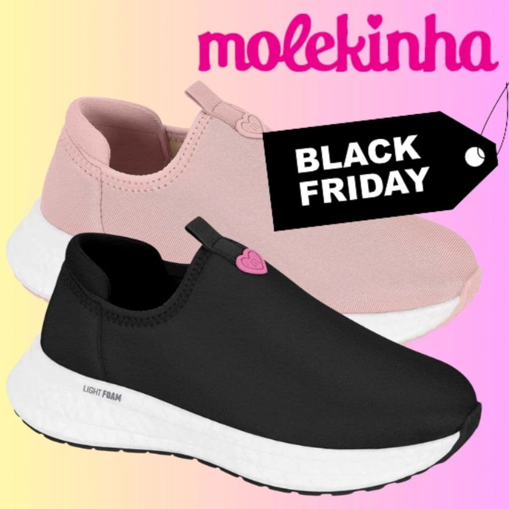 Tênis Infantil Slip On Menina Molekinha Conforto Antiderrapante | Lançamento! | Original Molekinha!