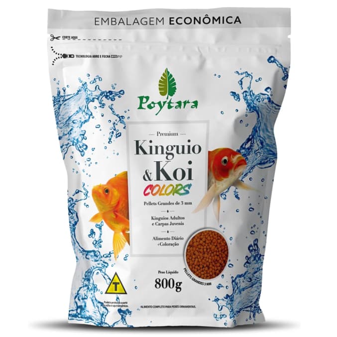 Ração Poytara Kinguio & Koi Colors 800g Carpa