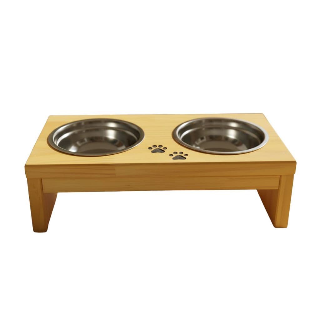 Kit 2 Tigelas Comedouro Pet Elevado Duplo Gato Cachorro Inox 15cm Bandeja