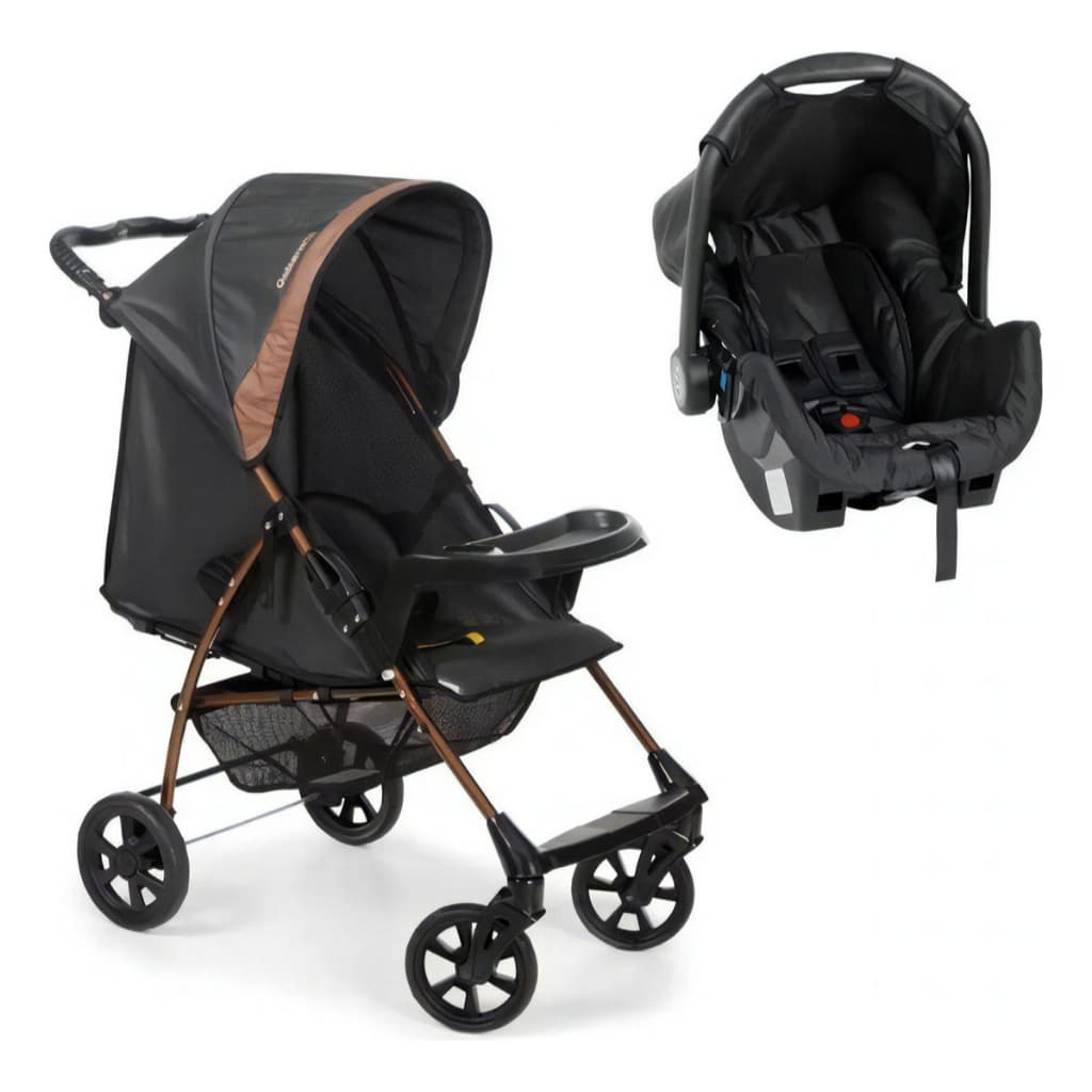 Kit Carrinho de BeBê Com Bebê Conforto Romano Galzerano Oferta